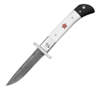 Складная Финка из дамасской стали купить на сайте koval-knife.shop