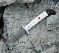 Складная Финка из дамасской стали купить на сайте koval-knife.shop