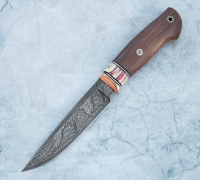 Нож Сибиряк из мозаичной дамасской стали купить на сайте koval-knife.shop